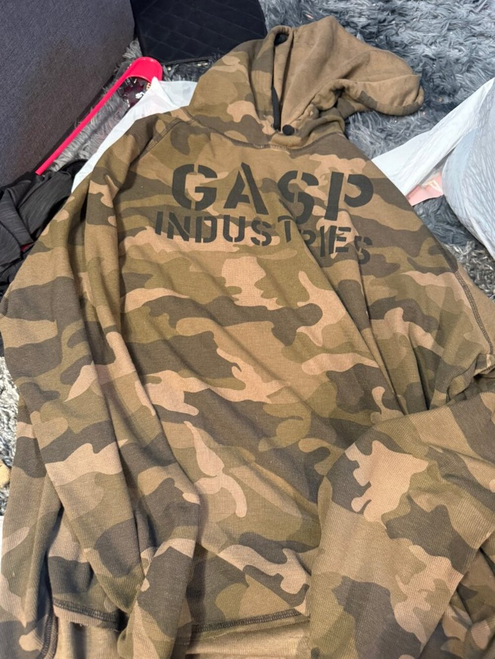GASP Camouflage Pullover Hoodie Mens XL